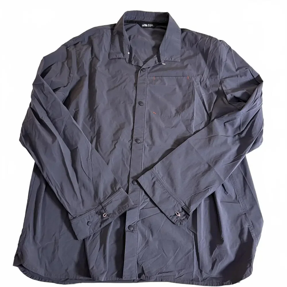The North Face North Dome Lightweight Performance Shirt Snap Mens XXL Dark Gray
